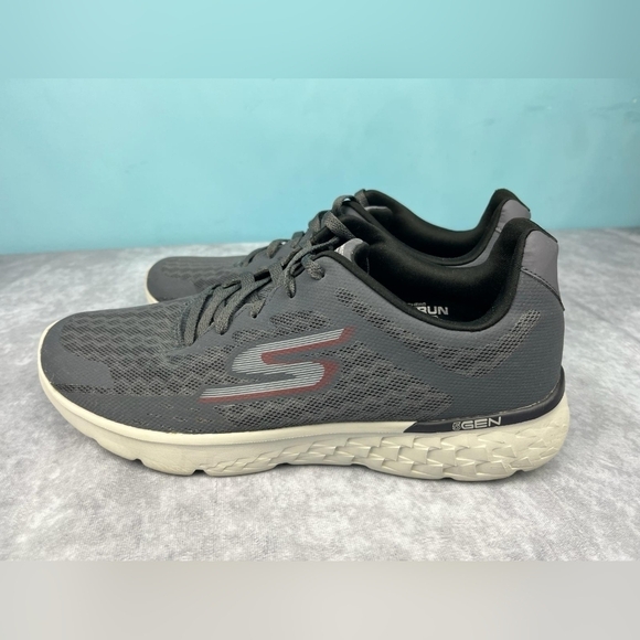 Skechers Men's Quick Fit Athletic Running Logo Shoes Lace Black Size 12‎ - Picture 1 of 11